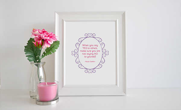{The Organised Housewife} Print Quote - Saying NO to Others